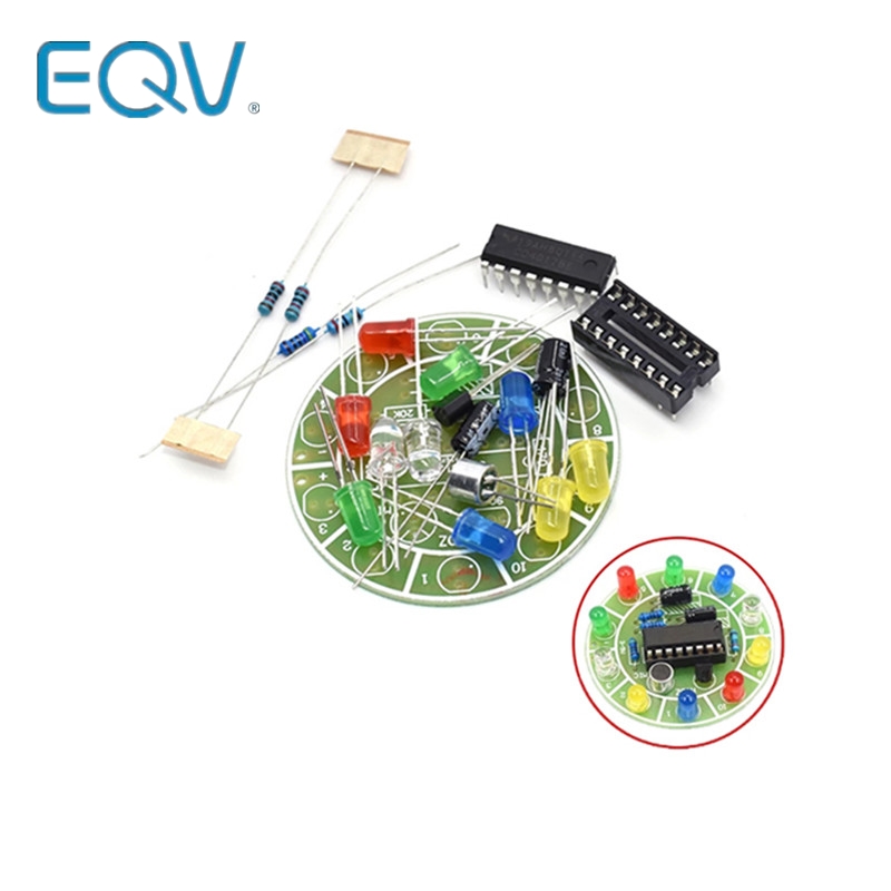 Diy Electronics Lab - CD4017 다채로운 음성 제어 회전 LED