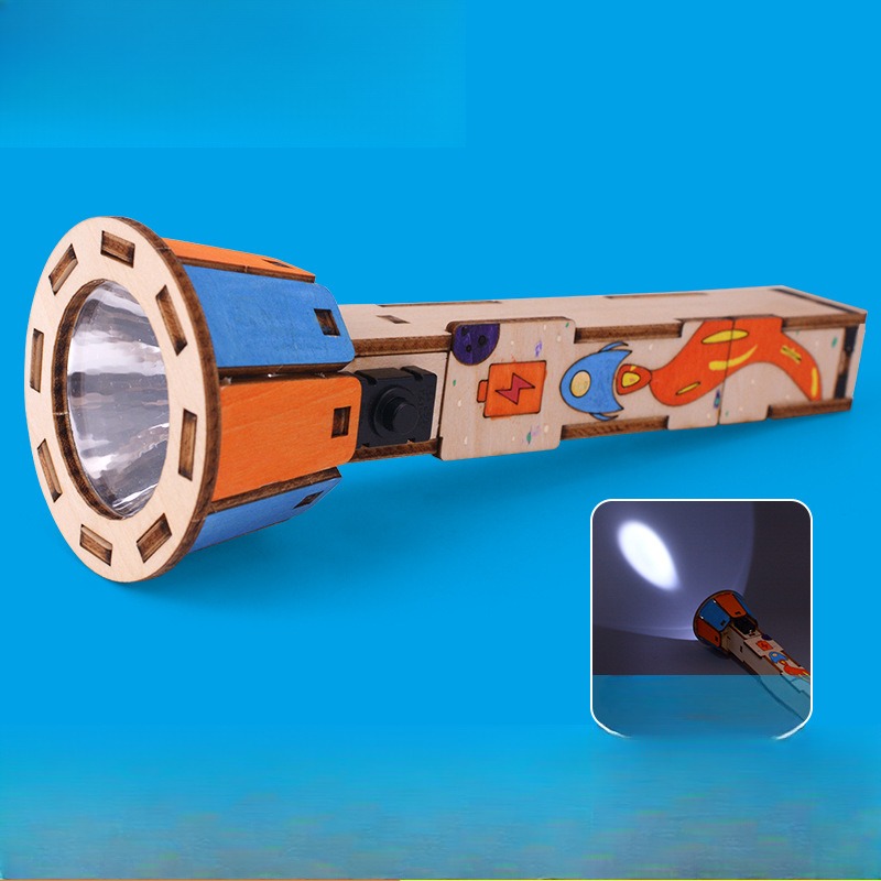 Diy Electronics Projects For Kids - DIY 나무 손전등 키트 교육 물리학