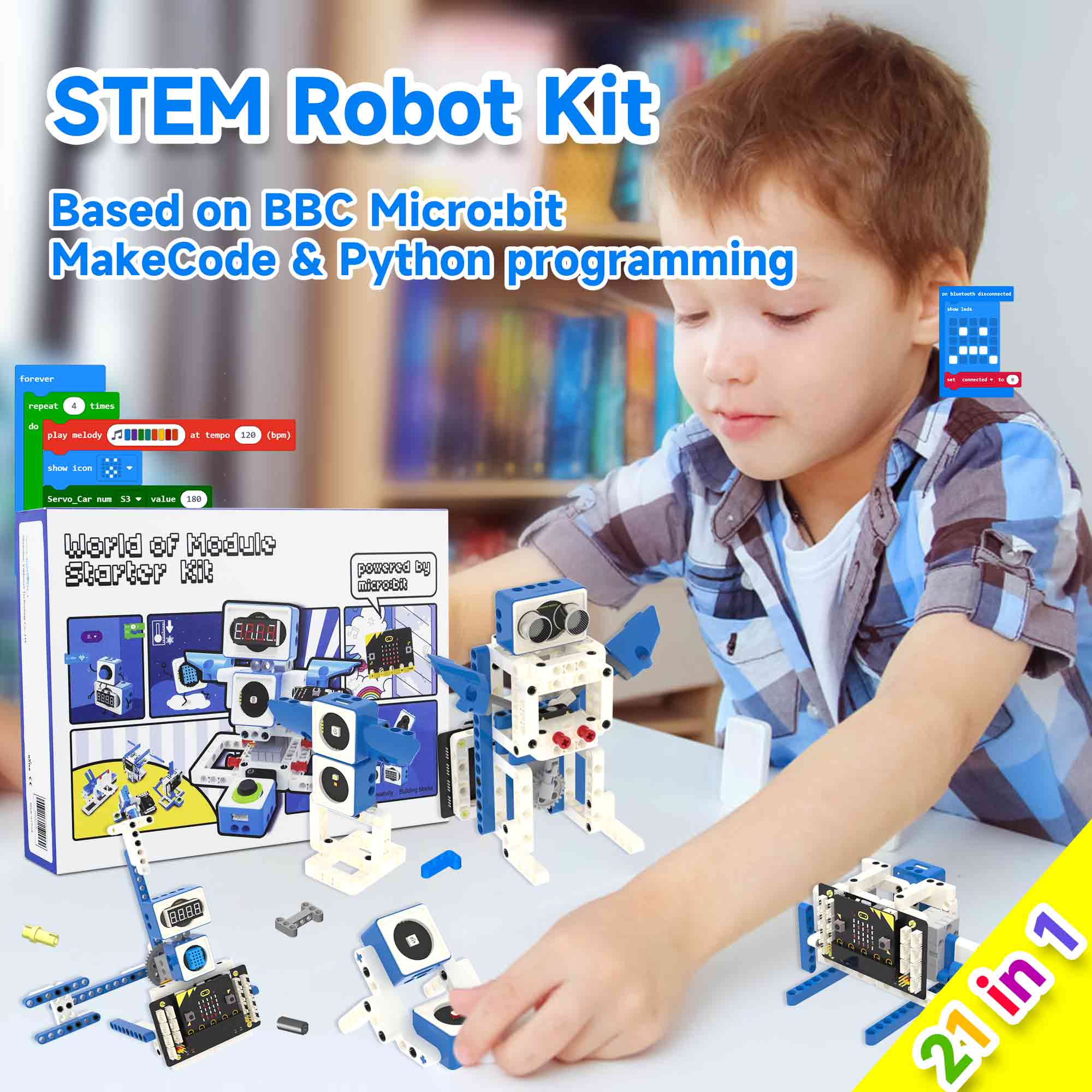 Diy Electronics Projects For Kids - 마이크로비트 V2 스마트 로봇 자동차 키트
