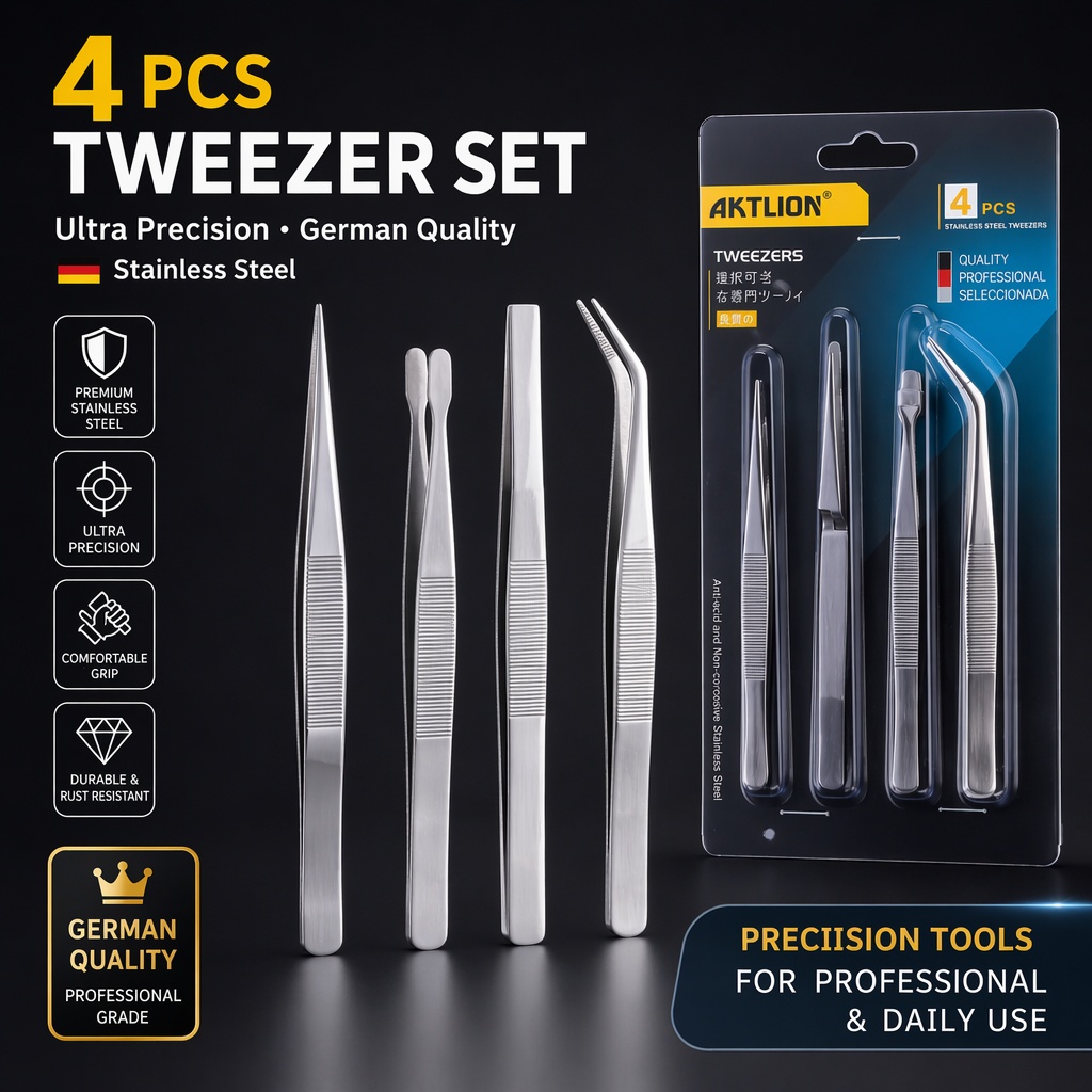 Diy Electronics Set - 4개 전문가용 정밀 핀셋 세트, 전자제품