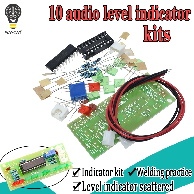 Diy Electronics Lab - LM3915 DC 9V-12V 10 LED 사운드