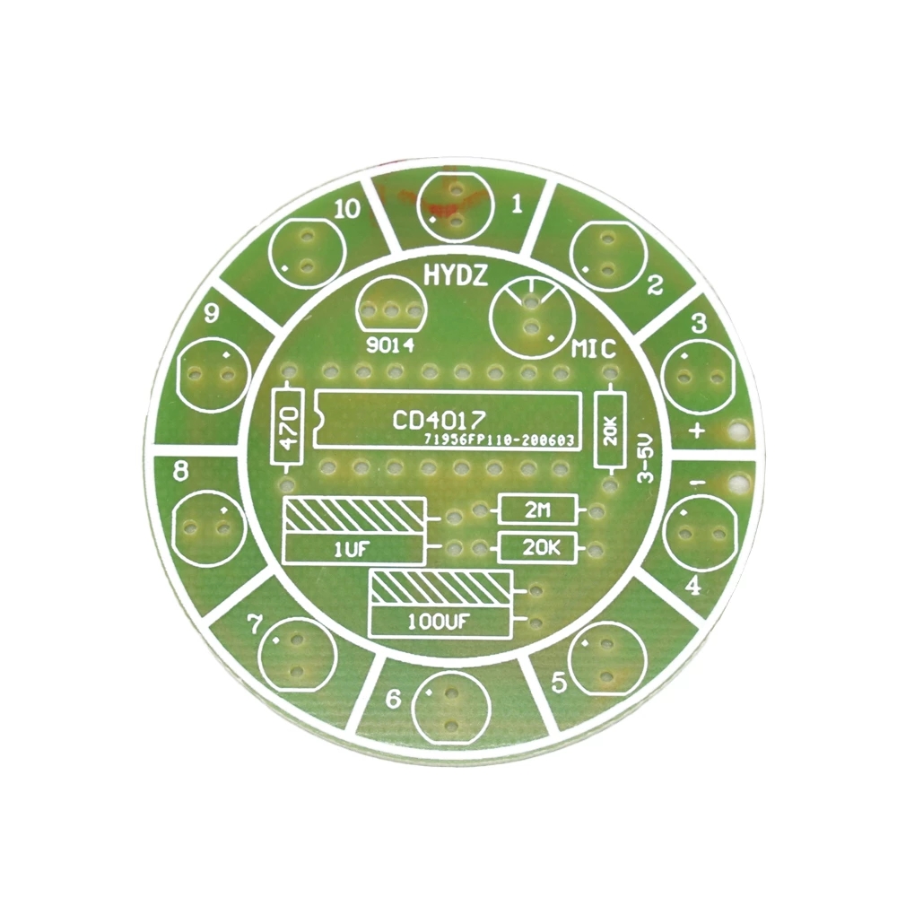 CD4017 다채로운 음성 제어 회전 LED 조명 키트 - Diy Electronics Lab 리뷰 및 가격