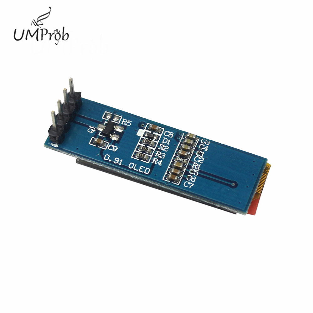 0.91인치 128x32 IIC I2C 화이트/블루 O - Arduino Diy Electronics 리뷰 및 가격