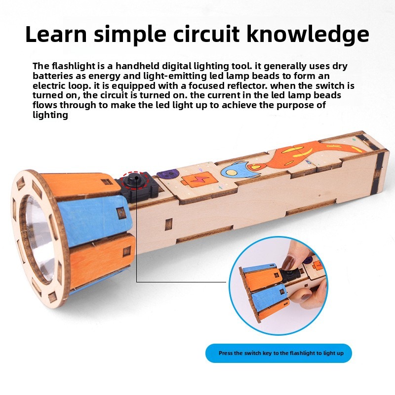 DIY 나무 손전등 키트 교육 물리학 과학 실험 어린이 - Diy Electronics Projects For Kids 리뷰 및 가격