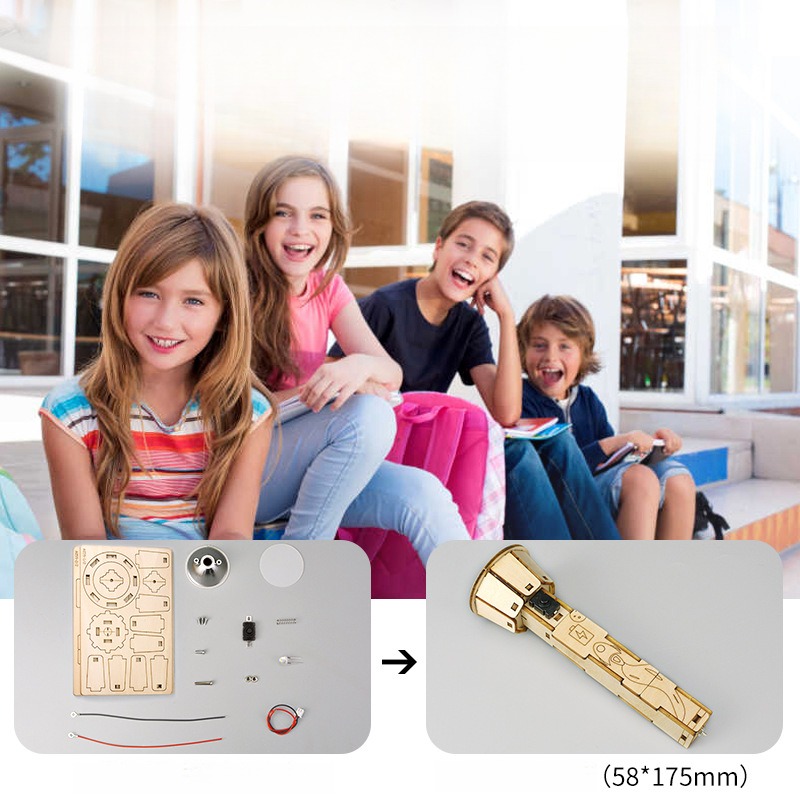 DIY 나무 손전등 키트 교육 물리학 과학 실험 어린이 - Diy Electronics Projects For Kids 리뷰 및 가격