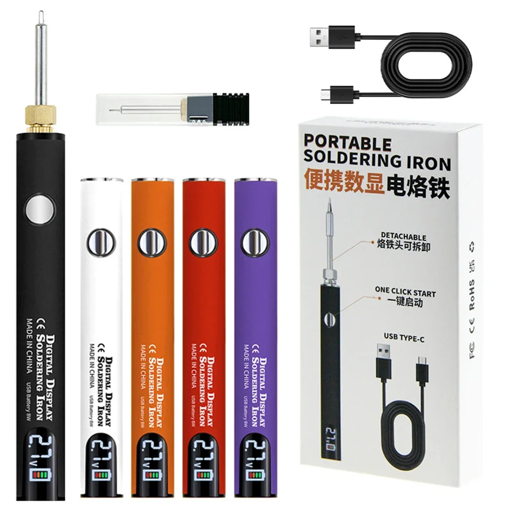 510 스마트 납땜 인두 키트 조정 가능한 전압 USB - Flux Pen Electronics 리뷰 및 가격