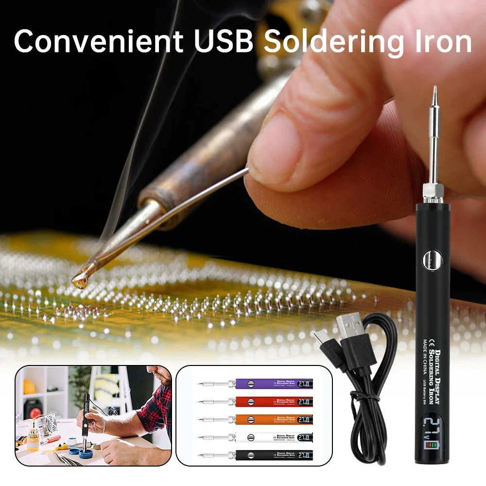 510 스마트 납땜 인두 키트 조정 가능한 전압 USB - Flux Pen Electronics 리뷰 및 가격
