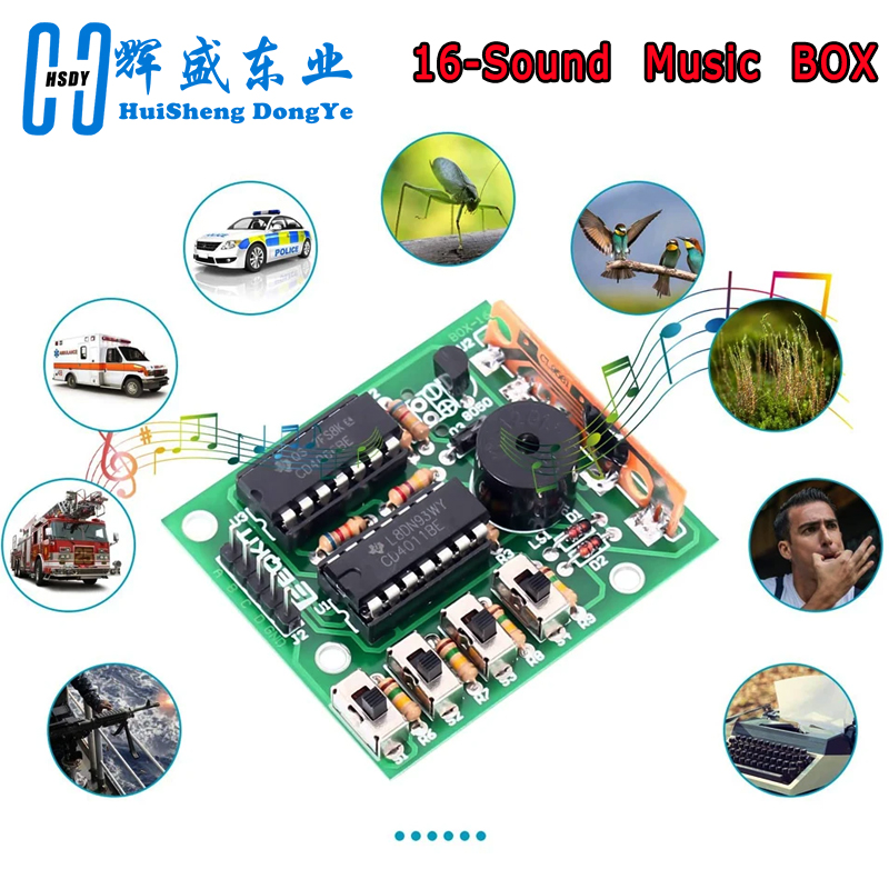 16 뮤직 사운드 박스 박스-16 보드, 16 톤 전자 - Diy Electronics For Kids 리뷰 및 가격