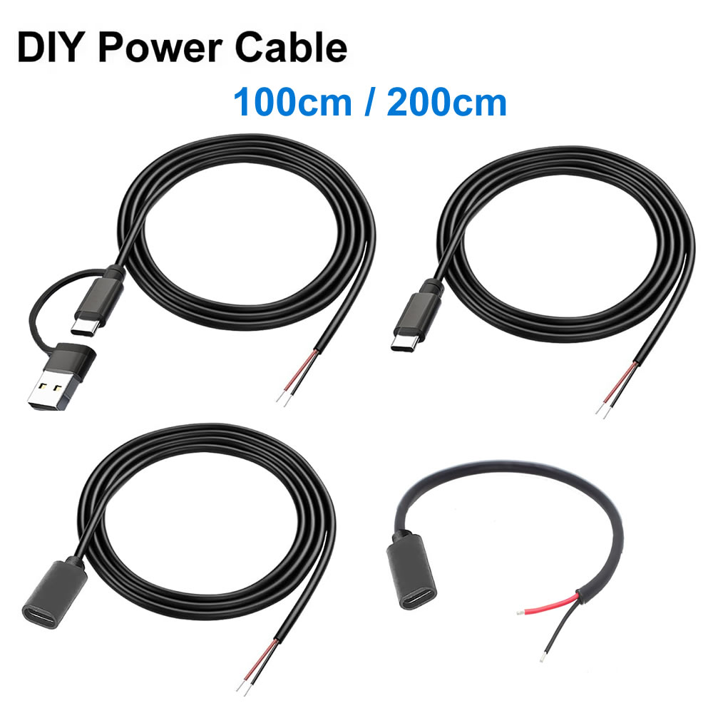 DC 2 핀 전원 케이블 USB 및 유형 C 남성 여성 - Diy Electronics Websites 리뷰 및 가격