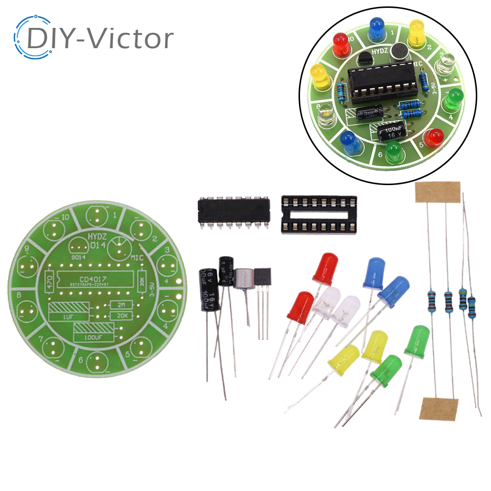 다채로운 음성 제어 회전 LED 조명 키트, CD401 - Diy Electronics Lab 리뷰 및 가격
