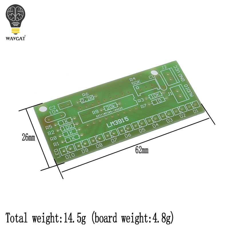 LM3915 DC 9V-12V 10 LED 사운드 오디 - Diy Electronics Lab 리뷰 및 가격