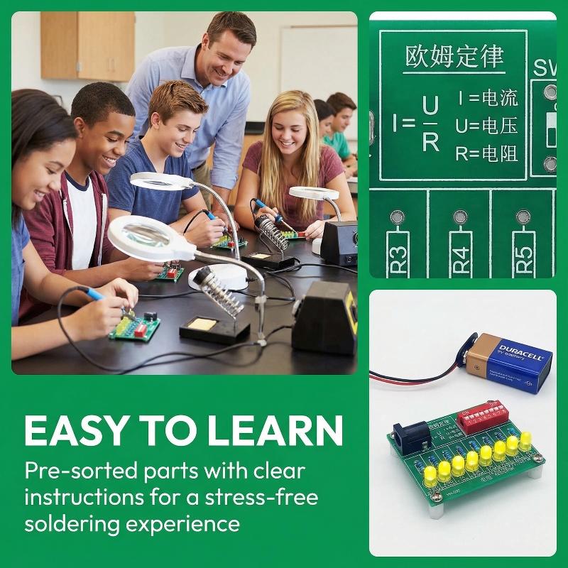 전자 DIY 납땜 연습 키트 LED 전류 테스트 회로  - Diy Electronics Lab 리뷰 및 가격