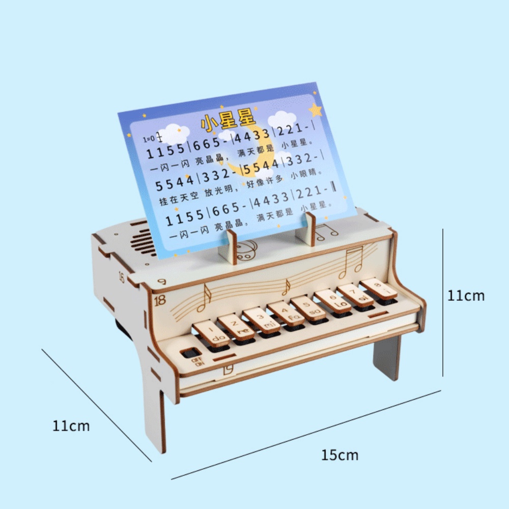 DIY 나무 전자 피아노 모델 STEM 조립 키트 물리 - Diy Electronics For Kids 리뷰 및 가격